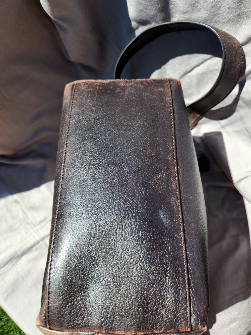 Coach Signature Jacquard and Leather Shoulder Bag in Brown - Picture 4 of 15